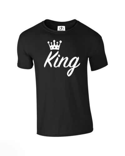 King Corona Regina T-Shirt Divertente Love Valentines Giorno Abbinamento Coppia - Picture 2 of 9