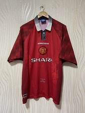 MANCHESTER UNITED 1996 1998 HOME FOOTBALL SHIRT SOCCER JERSEY UMBRO sz XXL