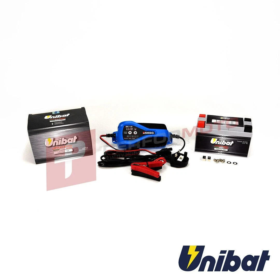 Unibat ULT2B Lithium Battery and Charger for Yamaha FZ 800SA Fazer