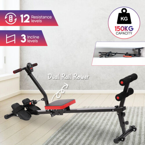 Exercise Rowing Machine Rower Resistance Fitness Gym Home Cardio Rowing Machine - Picture 3 of 17