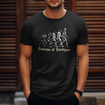 AI Evolution Of Intelligence Tshirt Künstliche Intelligenz Roboter Technologie Top
