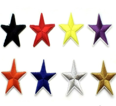 PATCH AUFNÄHER STERN STERNE STAR SCHWARZ APPLIKATION FLICKEN AUFBÜGLER KUTTE NEU