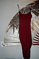 Popular 21 Women's Red Sleeveless Bodycon Asymmetrical Dress Medium