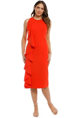 TRELISE COOPER Light My Fire Dress Orange Cocktail Party Size 6 AU Preloved
