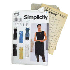 Simplicity 9108 Misses Dresses Pattern Size 8-18 Uncut Slit Fitted Sleeveless