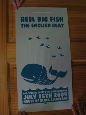 Reel Big Fish Poster Siebdruck Signiert Nummeriert Englische Beat Cleveland 2009