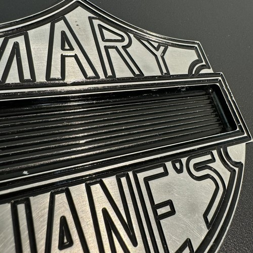 Mary Jane’s Harley Davidson Logo Shape Metal Chrome Rare Collectible / Ash Tray? - Picture 7 of 9