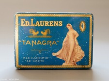 ALTE Blechdose - ED. LAURENS 50 CIGARETTES TANAGRA - wohl um 1915
