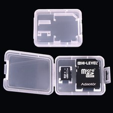 5pcs Clear Plastic Memory Card Case Compatible with SD SDHC SDXC Micro SD Card