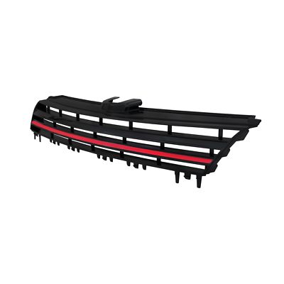 JOM Kühlergrill, Kühlergitter schwarz rot ohne Emblem passend für VW Golf 7  