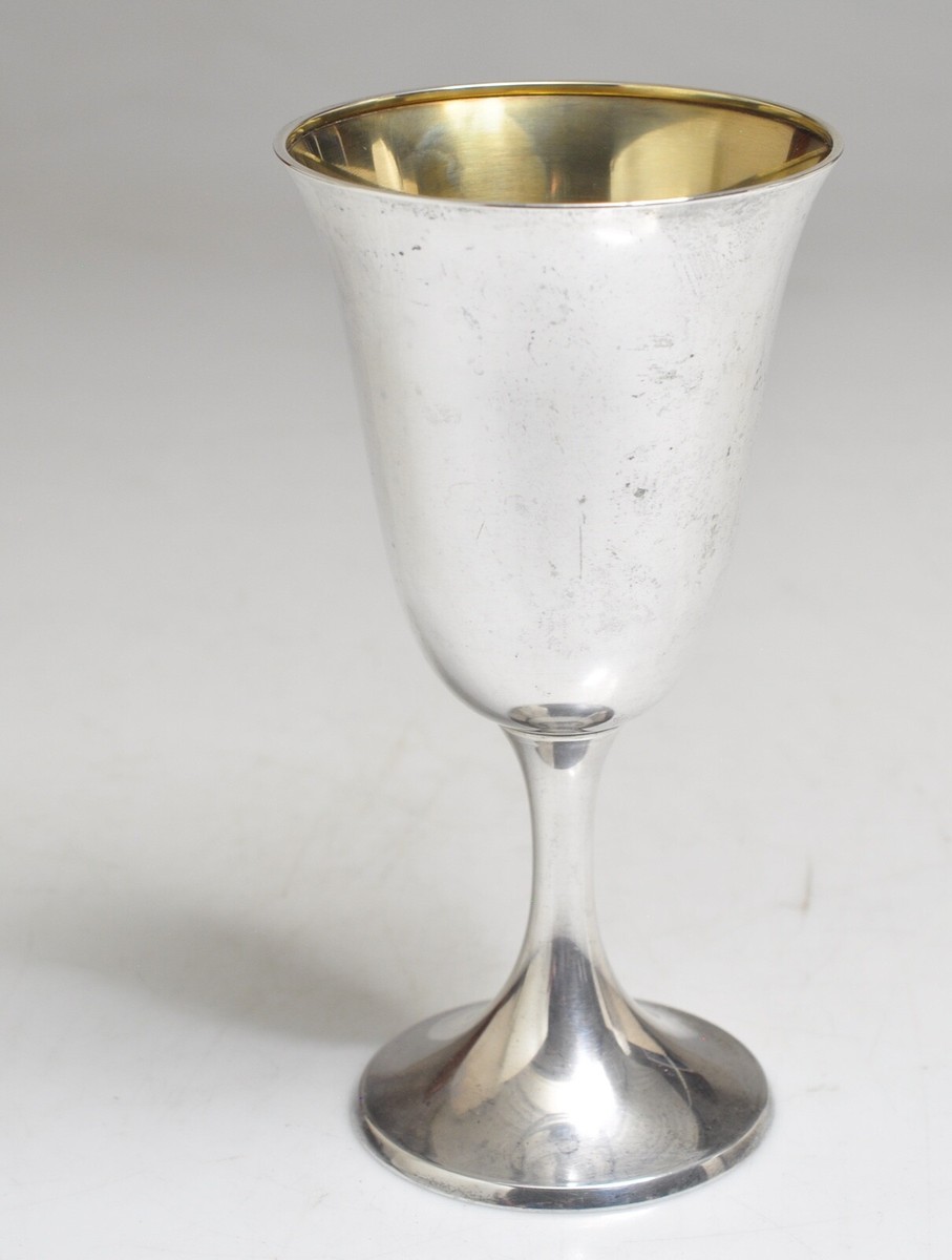 Gorham Sterling Silver Goblet #1693-Gold Wash Interior- No