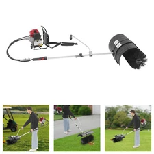 52cc 1.7KW Gasoline Power Broom for Artificial Turf Hand Push Turf Lawn Sweeper 