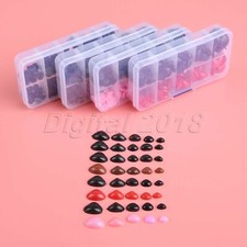150Pcs Flat Black Eyes Triangle Nose Plastic Eyes For Dolls Making Toys Teddy