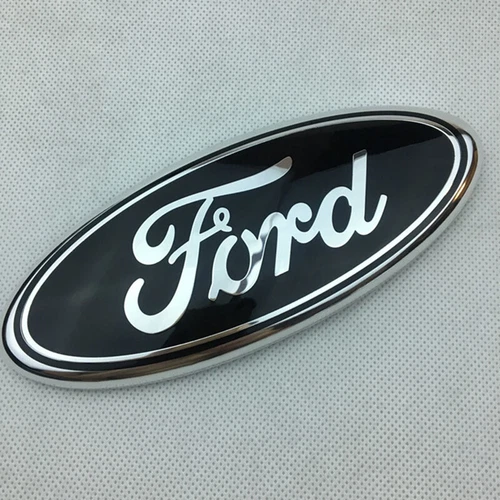 Insignia emblema ovalada puerta trasera rejilla delantera 7"x2.5" para Ford F150 F250 negra - Imagen 2 de 3