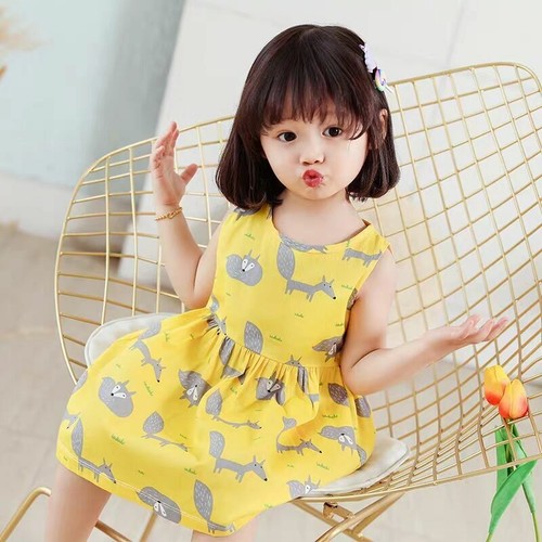 Kids Baby Girls Sleeveless Princess Dress Cute Toddler Cute Summer Dress Clothes - Picture 8 of 21