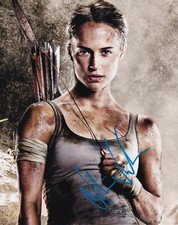 ALICIA VIKANDER signed autograph 20x25cm TOMB RAIDER in person autograph ACOA