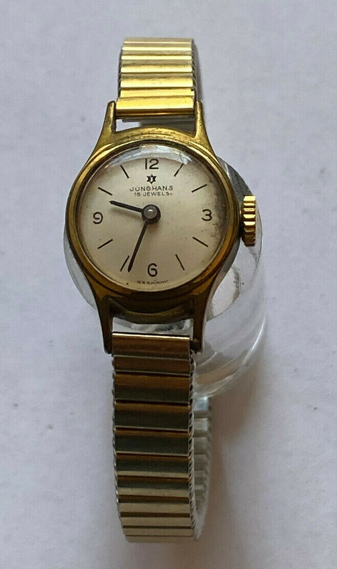 Junghans 15 Jewels Vintage Damenuhr Handaufzug Werk läuft