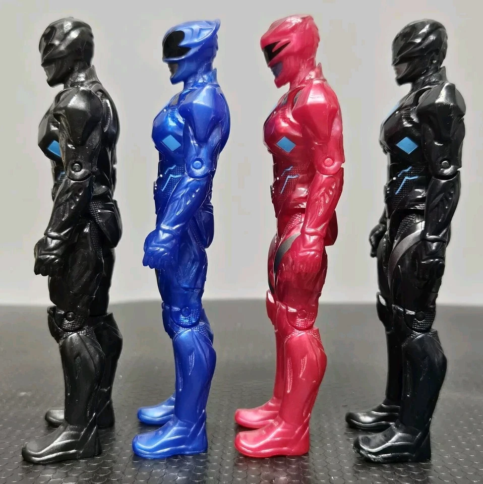 2016 Power Rangers Movie Action Figures Lot Blue Red & Black SCG P.R Bandai - Image 2 of 4