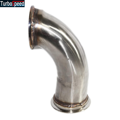EMUSA 3'' V-Band Flange Turbo Adapter 90 Degree T304 Stainless Steel Universal