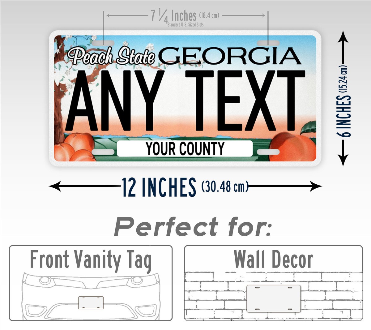 Custom Novelty Georgia Peach State License Plate | eBay