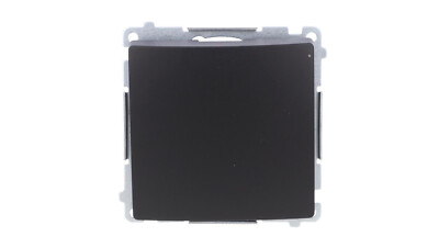 Simon Basic Single-Schließer-Kontakttaster ohne Piktogramm, 10AX 250V, schwarz