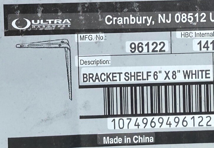 National Hardware 20pack Utility Shelf Bracket White 6