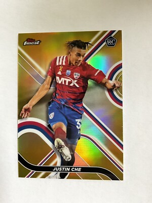2022 Topps Finest MLS Gold Refractor #29 Justin Che /50 Rookie RC SP