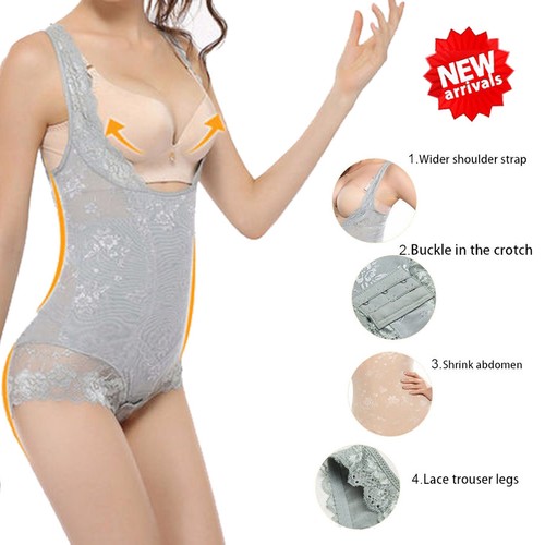 Womens Full Body Shaper Fajas Reductoras Colombianas Shapewear Girdle Fitness US - Picture 4 of 33