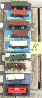 Piko Set 9 Pieces 2-Axle Freight Cars Ep.3/4, DR Etc. Used Received, K