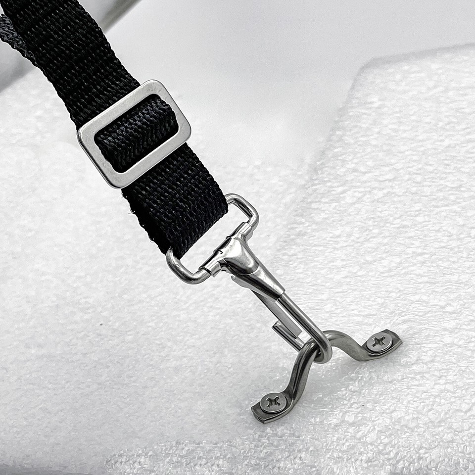 62048 48 In. Black Polypropylene Hold-Down Bimini Top Straps With Single Snap Hook 62048 48 In. Black Polypropylene Hold-Down Bimini Top Straps With Single Snap Hook
