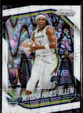 2025 Panini Prizm WNBA #96 Myisha Hines-Allen White Seismic Prizms