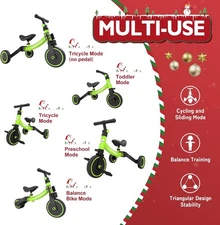 Besrey 5 in1 Baby Kids Children Toddler Tricycle Ride on Trike W/ 3 Wheels