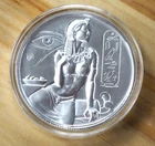 2 oz Cleopatra .999 Silver Round Egyptian Gods Series 1 High Relief In Case
