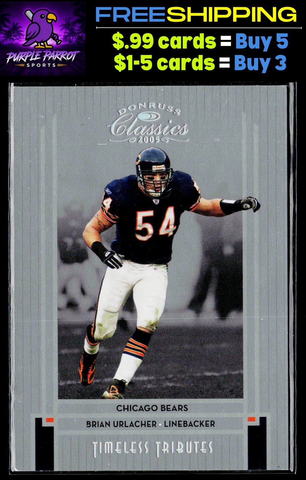 Brian Urlacher 2005 Donruss Classics #16 Timeless Tributes Silver #/50