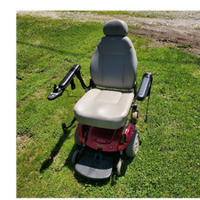Pride Mobility Jazzy Powerchair Electric Joystick Headrest Footrest Red
