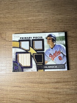 CAL RIPKEN JR. 2025 TOPPS MUSEUM PRIMARY PURPLE QUAD PATCH 11/20 ORIOLES