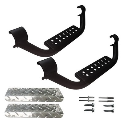 Warrior 55008 3'' Silver Drop Steps for 2'' Knight Guard Nerf Bars