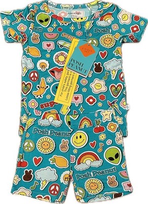 12-18 Posh Peanut Sticker Medley Short Sleeve Pajamas