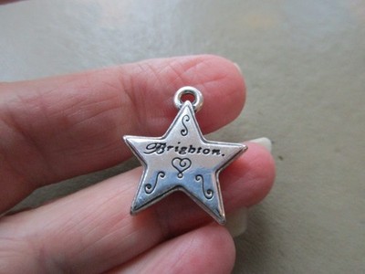 VINTAGE SILBERFARBEN BRIGHTON HOLLYWOOD STAR WALK OF FAME ROSA ANHÄNGER CHARM ANHÄNGER
