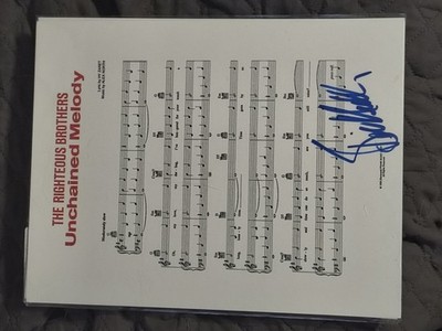 Bill Medley Signed Unchained Melody Lyric Sheet ACOA COA