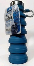 Collapsible Water Bottle On The Go 225 - 475ml Blue Silicone Joie msc Free P&P 