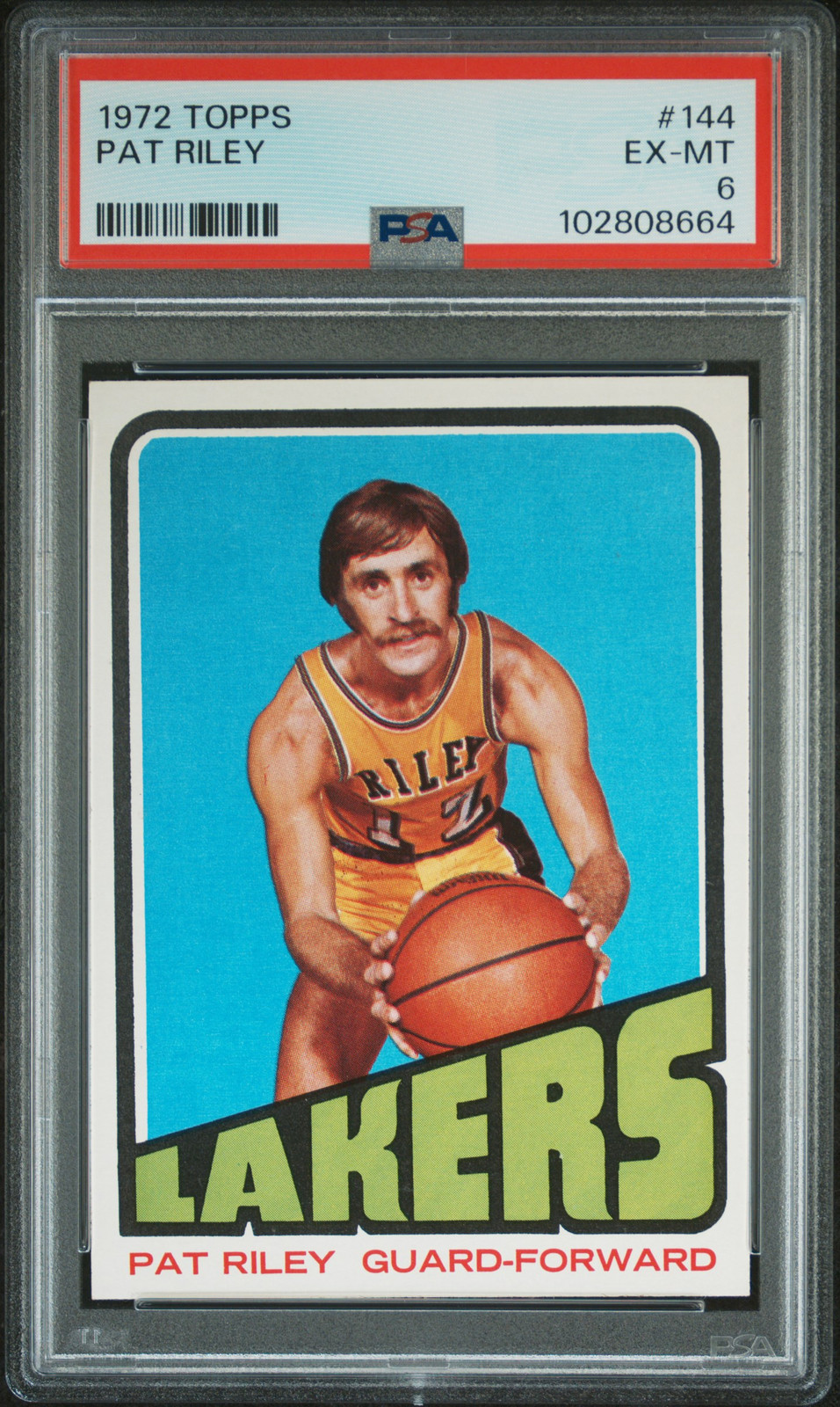 1972 Topps #144 Pat Riley PSA 6 EX-MT HOF CENTERED & SHARP