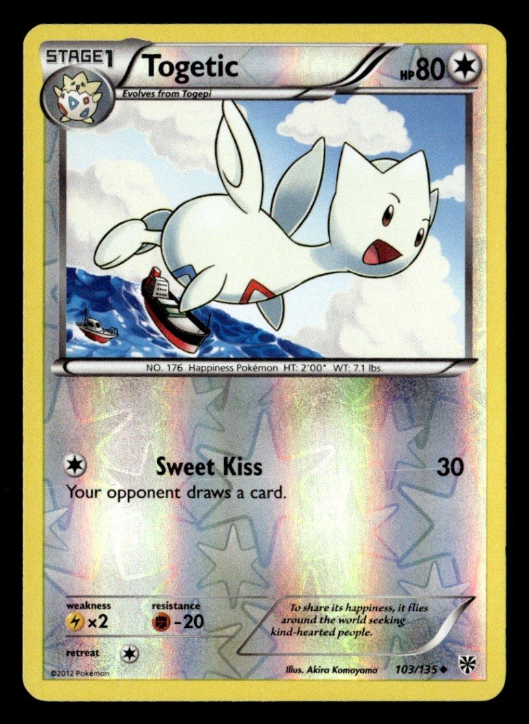 Togetic Uncommon Reverse Holo Plasma Storm 103/135 LP Pokémon TCG