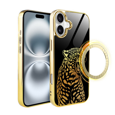 iPhone 16 Plus IBIZU Elite Glass Case mit MagSafe, Glasrückseite, Gold
