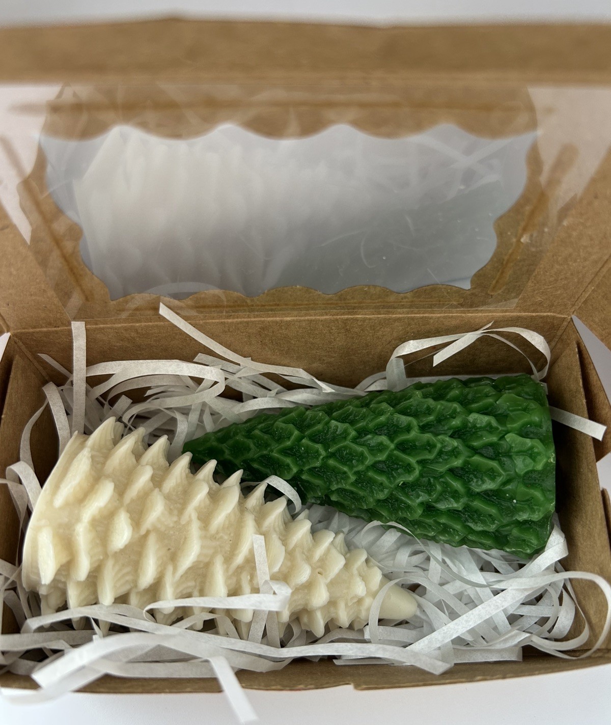 Christmas Gift Set Of 2 White And Green Tree