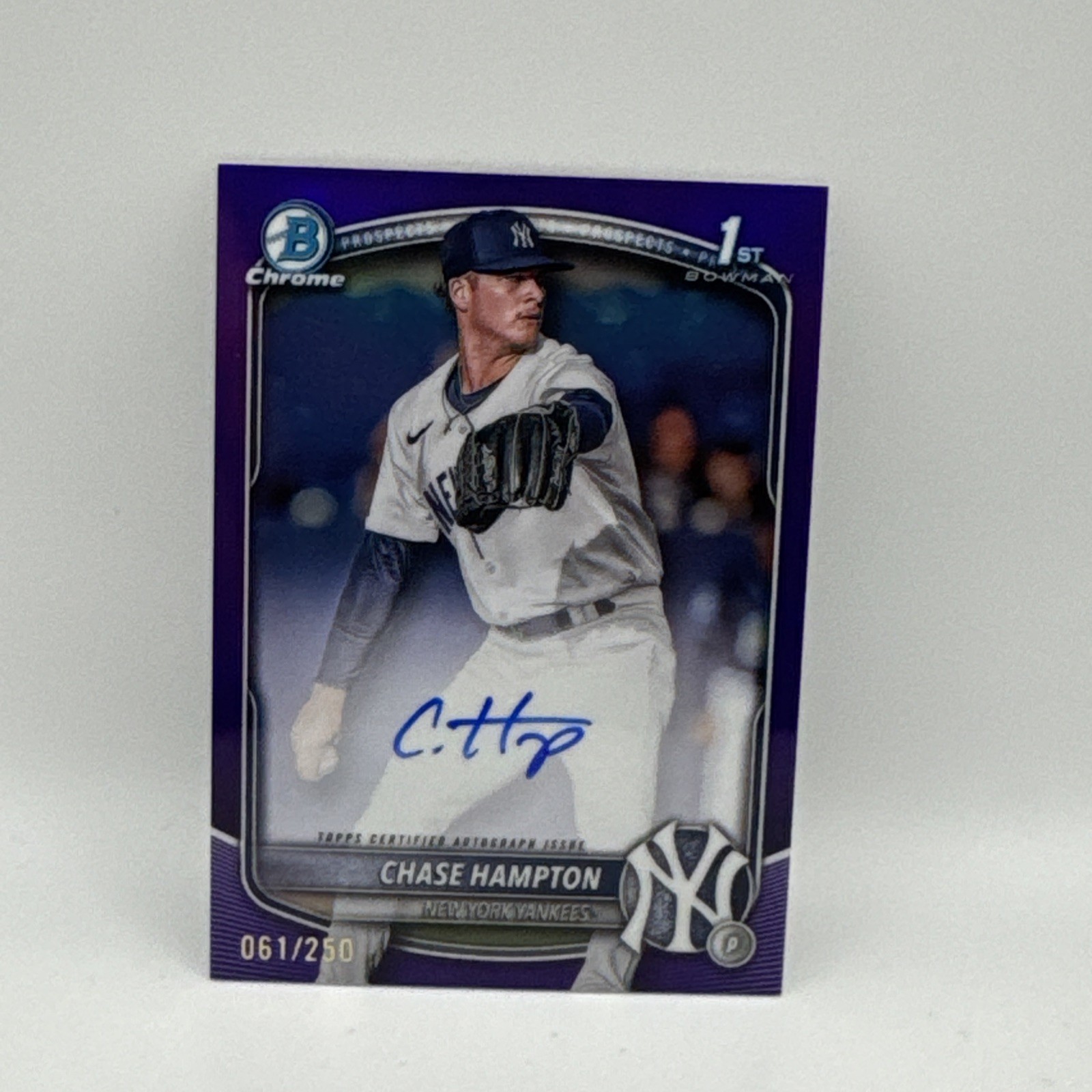 2025 Bowman Chrome Prospect Purple Refractor /250 Chase Hampton 1st Auto /250