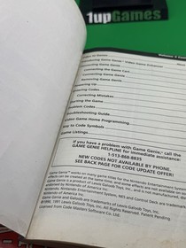 Galoob Game Genie Video Game Enhancer for NES Code Manual Only T10