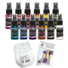 Dylusions Shimmer Spray Bundle - 12 Complete Set - with Purple Turtle Painting
