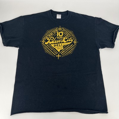 Blues City Deli T-Shirt - 10 Year Anniversary 2004-2014 - Mens XL Black Tee VGUC