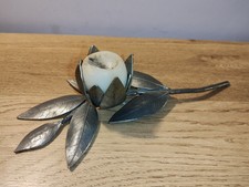 Jolis  bougeoir En  étain France Signé Jean Goardère Fait Main A Saisir 